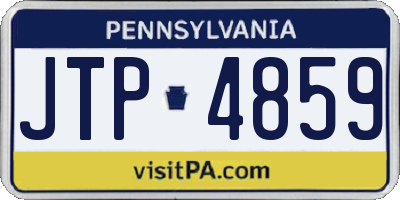 PA license plate JTP4859