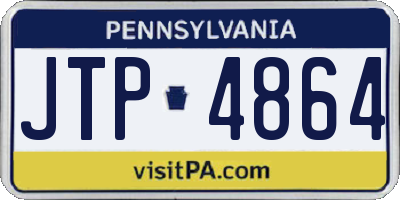 PA license plate JTP4864