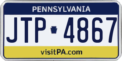PA license plate JTP4867