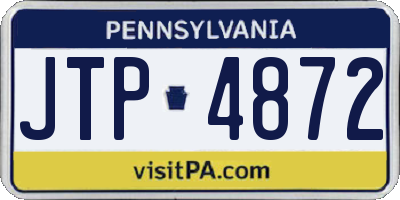 PA license plate JTP4872