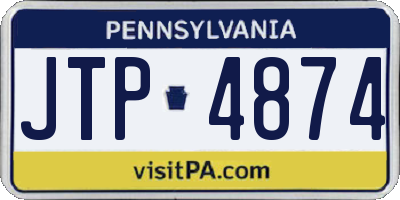 PA license plate JTP4874