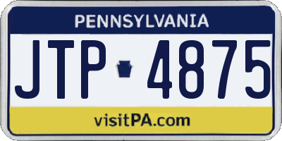 PA license plate JTP4875