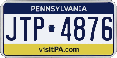 PA license plate JTP4876