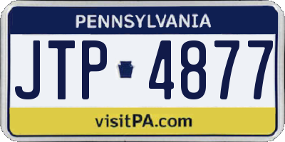 PA license plate JTP4877