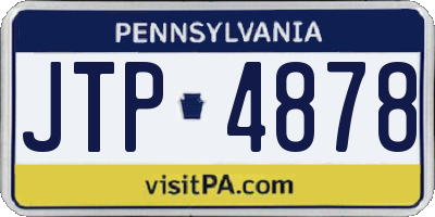 PA license plate JTP4878