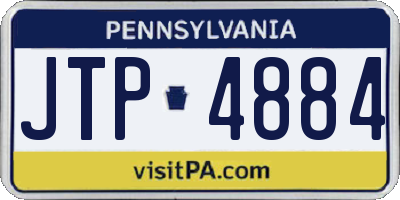 PA license plate JTP4884