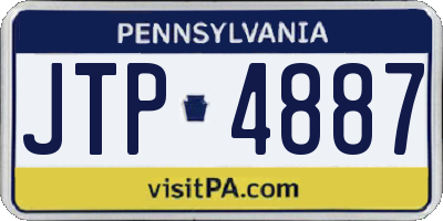 PA license plate JTP4887