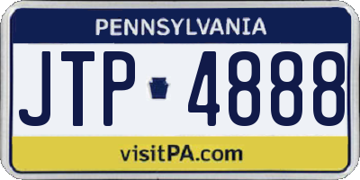 PA license plate JTP4888