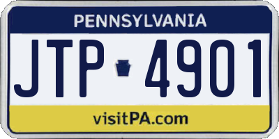 PA license plate JTP4901