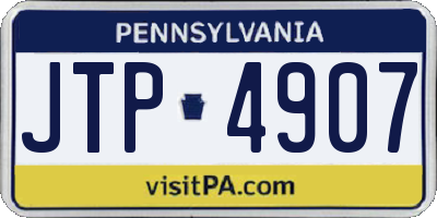 PA license plate JTP4907