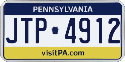 PA license plate JTP4912