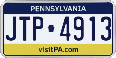 PA license plate JTP4913