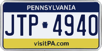 PA license plate JTP4940