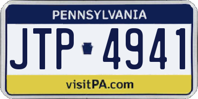 PA license plate JTP4941