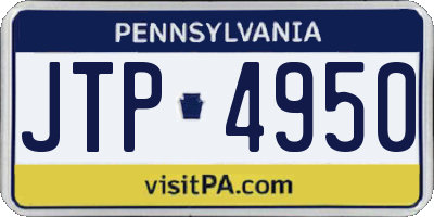 PA license plate JTP4950