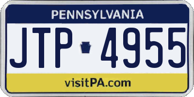 PA license plate JTP4955