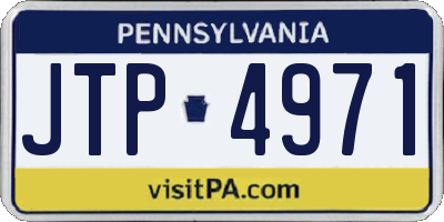 PA license plate JTP4971