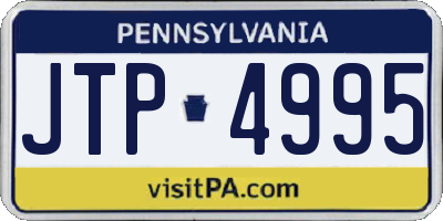 PA license plate JTP4995