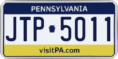 PA license plate JTP5011
