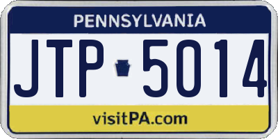 PA license plate JTP5014