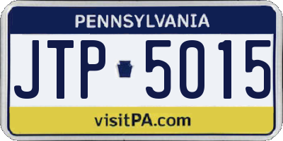PA license plate JTP5015