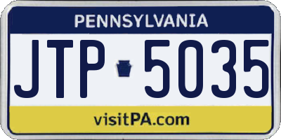PA license plate JTP5035