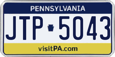 PA license plate JTP5043