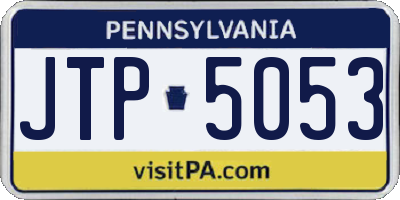 PA license plate JTP5053