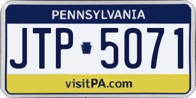PA license plate JTP5071