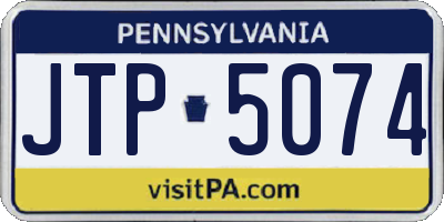 PA license plate JTP5074