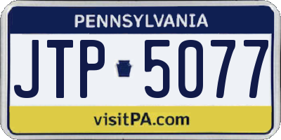 PA license plate JTP5077