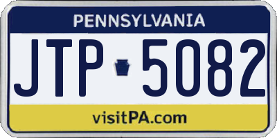 PA license plate JTP5082