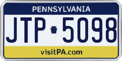 PA license plate JTP5098