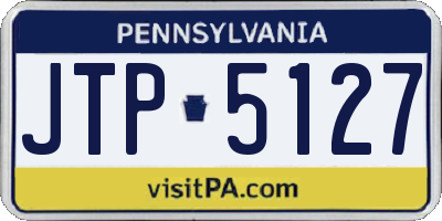 PA license plate JTP5127