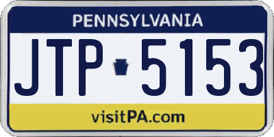 PA license plate JTP5153
