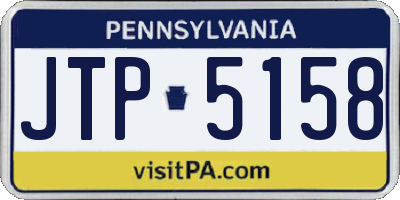 PA license plate JTP5158