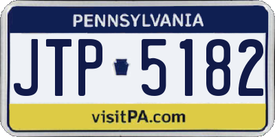 PA license plate JTP5182