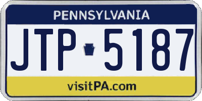 PA license plate JTP5187