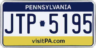 PA license plate JTP5195