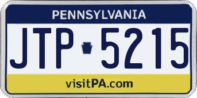 PA license plate JTP5215