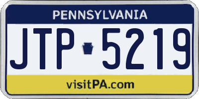PA license plate JTP5219