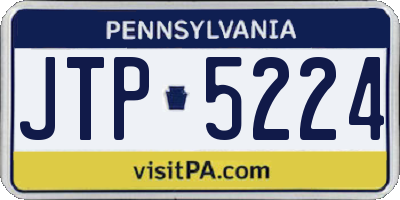 PA license plate JTP5224