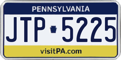 PA license plate JTP5225