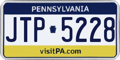 PA license plate JTP5228