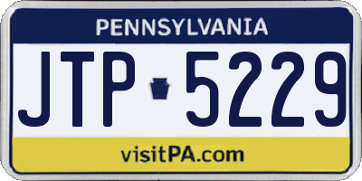 PA license plate JTP5229