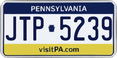 PA license plate JTP5239