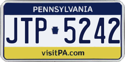 PA license plate JTP5242