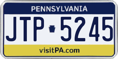PA license plate JTP5245