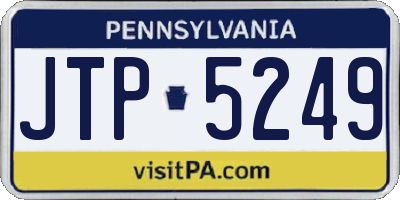 PA license plate JTP5249