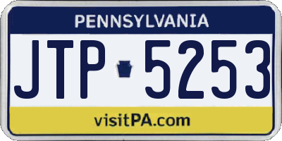 PA license plate JTP5253